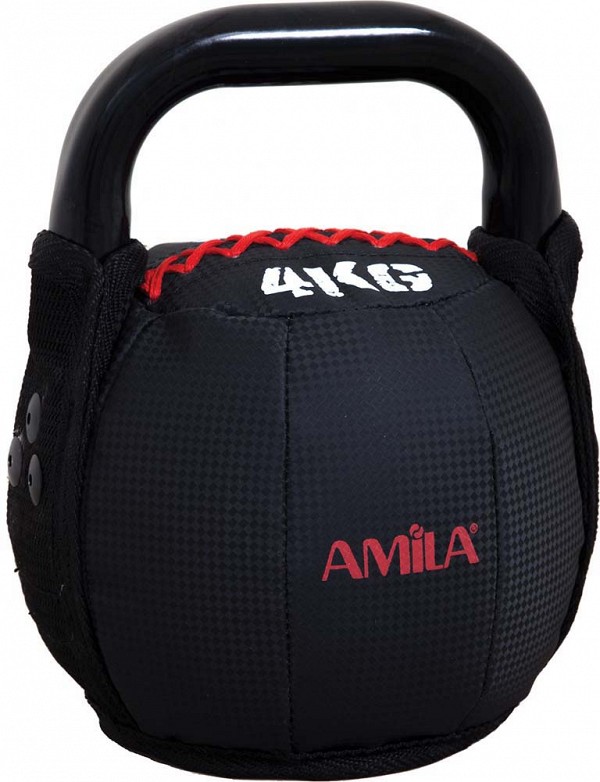 AMILA Kettlebell PVC 6 kg - Μαύρο 84775