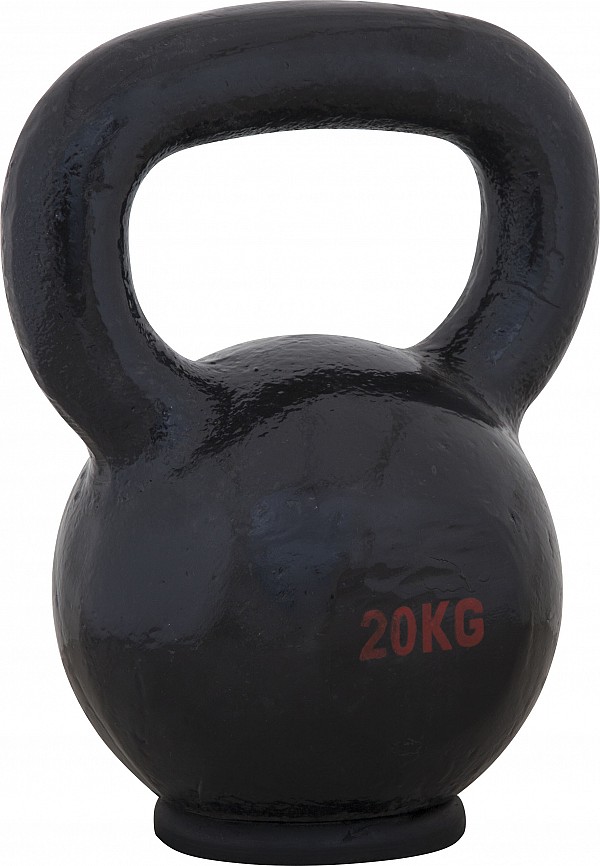 AMILA Kettlebell Cast Iron Rubber Base 20 kg - Μαύρο 44508