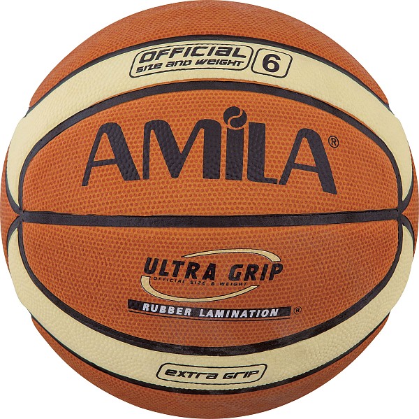 AMILA Μπάλα Basket Cellular No6 - Πορτοκαλί / Μπεζ 41511