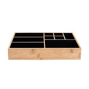 ESTIA ΘΗΚΗ ΟΡΓΑΝΩΣΗΣ ΚΑΛΛΥΝΤΙΚΩΝ BAMBOO 9 ΘΕΣΕΩΝ 33x21x9cm 02-13127