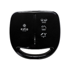 ESTIA ΤΟΣΤΙΕΡΑ BLACK & INOX 2 ΘΕΣΕΩΝ 850w ΜΕ ΑΠΟΣΠΩΜΕΝΕΣ ΑΝΤΙΚΟΛΛΗΤΙΚΕΣ ΠΛΑΚΕΣ 06-10041
