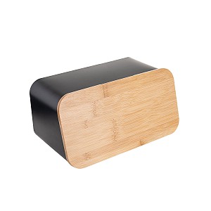 ESTIA ΨΩΜΙΕΡΑ BAMBOO ESSENTIALS ΜΕΤΑΛΛΙΚΗ ΜΕ ΚΑΠΑΚΙ 34.5x19x17cm ΜΑΥΡΗ 01-12861