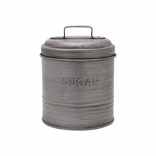 ESTIA ΔΟΧΕΙΟ ΖΑΧΑΡΗΣ ΜΕΤΑΛΛΙΚΟ 11x11x14cm ΜΕ ΑΕΡΟΣΤΕΓΕΣ ΚΑΠΑΚΙ 01-13318