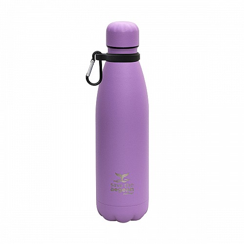 ESTIA ΘΕΡΜΟΣ TRAVEL FLASK SAVE THE AEGEAN 500ml LAVENDER PURPLE 01-7805