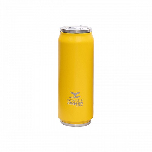 ESTIA ΘΕΡΜΟΣ TRAVEL CUP SAVE THE AEGEAN 500ml PINEAPPLE YELLOW 01-10324