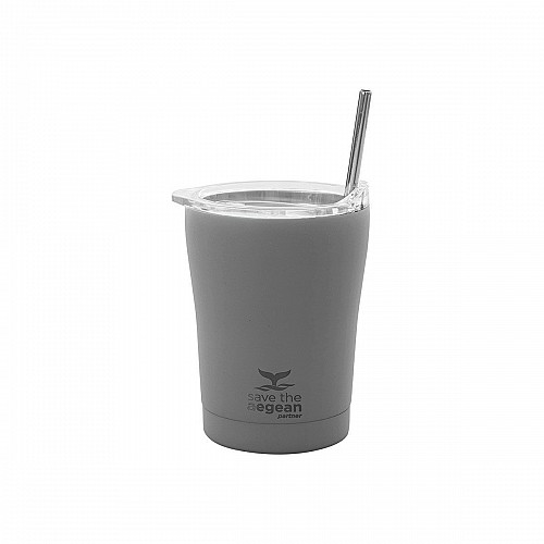 ESTIA ΘΕΡΜΟΣ COFFEE MUG SAVE THE AEGEAN 350ml FJORD GREY 01-12441