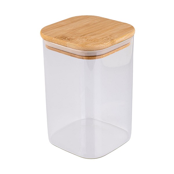 ESTIA ΔΟΧΕΙΟ ΑΠΟΘΗΚΕΥΣΗΣ BAMBOO ESSENTIALS 950ml ΓΥΑΛΙΝΟ ΜΕ ΚΑΠΆΚΙ 01-12939