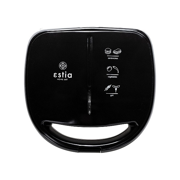 ESTIA ΤΟΣΤΙΕΡΑ BLACK & INOX 2 ΘΕΣΕΩΝ 850w ΜΕ ΑΠΟΣΠΩΜΕΝΕΣ ΑΝΤΙΚΟΛΛΗΤΙΚΕΣ ΠΛΑΚΕΣ 06-10041