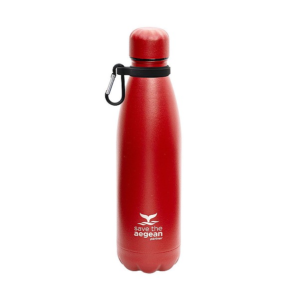 ESTIA ΘΕΡΜΟΣ TRAVEL FLASK SAVE THE AEGEAN 500ml SCARLET RED 01-8543