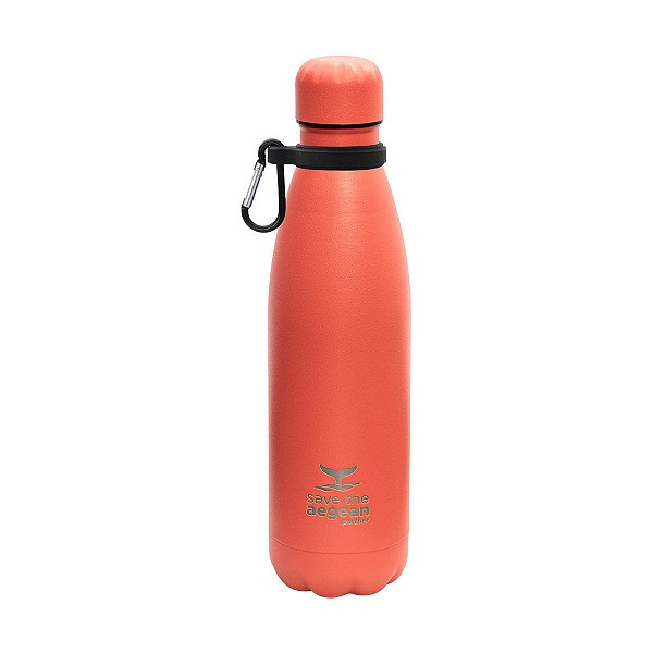 ESTIA ΘΕΡΜΟΣ TRAVEL FLASK SAVE THE AEGEAN 500ml FUSION CORAL 01-9861