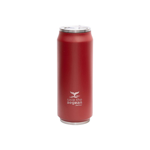 ESTIA ΘΕΡΜΟΣ TRAVEL CUP SAVE THE AEGEAN 500ml SCARLET RED 01-9854