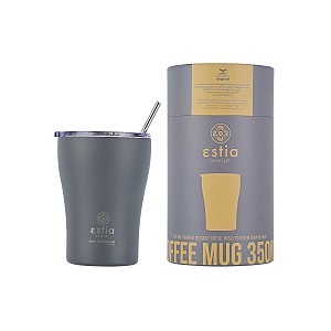 ESTIA ΘΕΡΜΟΣ COFFEE MUG SAVE THE AEGEAN 350ml FJORD GREY 01-12441