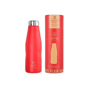 ESTIA ΘΕΡΜΟΣ TRAVEL FLASK SAVE THE AEGEAN 500ml SCARLET RED 01-8543