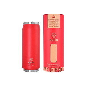 ESTIA ΘΕΡΜΟΣ TRAVEL CUP SAVE THE AEGEAN 500ml SCARLET RED 01-9854