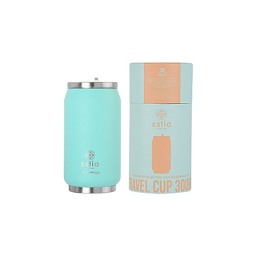 ESTIA ΘΕΡΜΟΣ TRAVEL CUP SAVE THE AEGEAN 300ml BERMUDA GREEN 01-16708