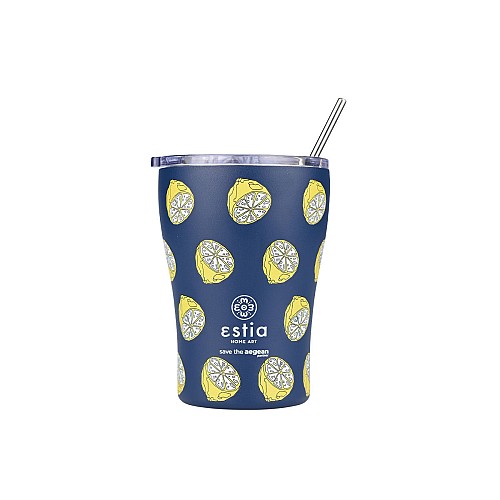 ESTIA ΘΕΡΜΟΣ COFFEE MUG SAVE THE AEGEAN 350ml CITRUS INFUSION 01-22952