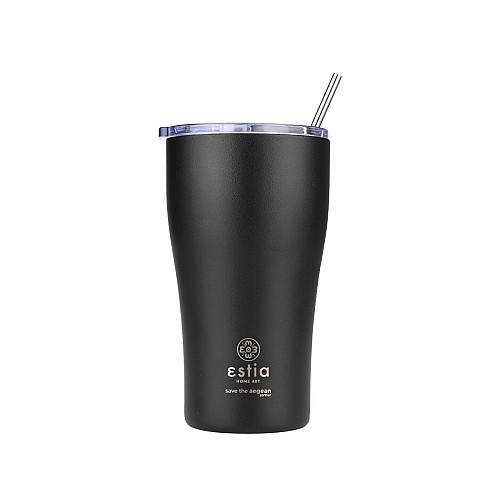 ESTIA ΘΕΡΜΟΣ COFFEE MUG SAVE THE AEGEAN 500ml MIDNIGHT BLACK 01-23122