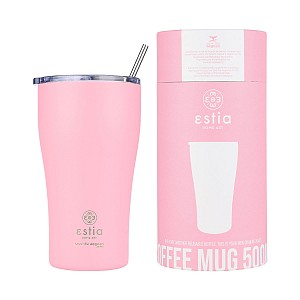 ESTIA ΘΕΡΜΟΣ COFFEE MUG SAVE THE AEGEAN 500ml BLOSSOM ROSE 01-23157