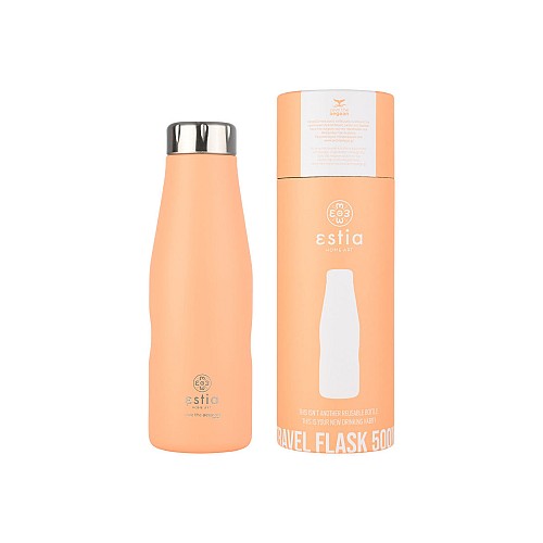 ESTIA ΘΕΡΜΟΣ TRAVEL FLASK SAVE THE AEGEAN 500ml PEACH FUZZ 01-23447