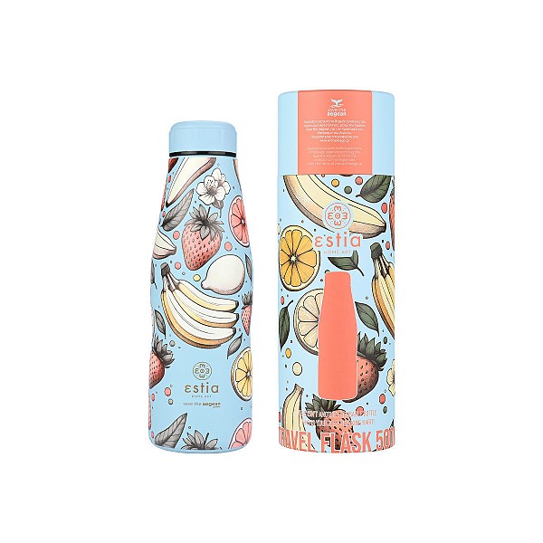 ESTIA ΘΕΡΜΟΣ TRAVEL FLASK SAVE THE AEGEAN 500ml SUBDUED HARVEST 01-22211