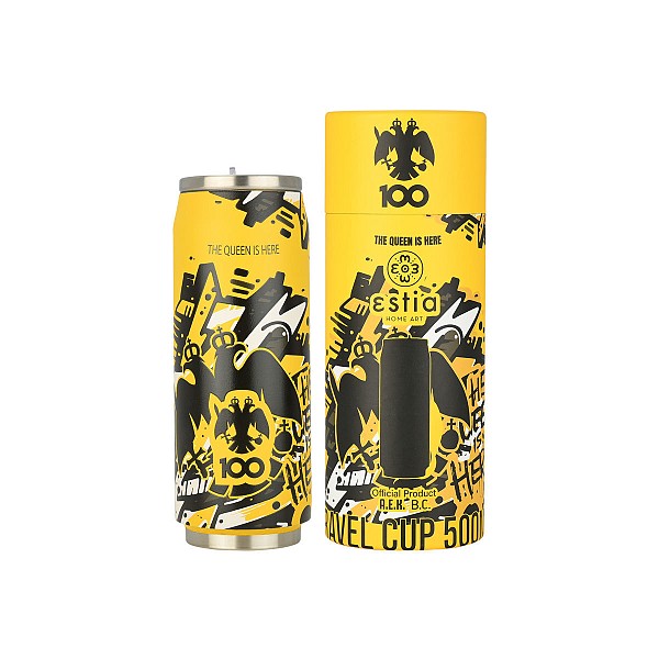 ESTIA ΘΕΡΜΟΣ TRAVEL CUP AEK BC EDITION THE QUEEN IS HERE 500ml 00-27148