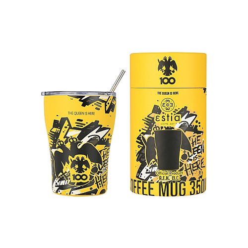 ESTIA ΘΕΡΜΟΣ COFFEE MUG AEK BC EDITION THE QUEEN IS HERE 350ml 00-27261