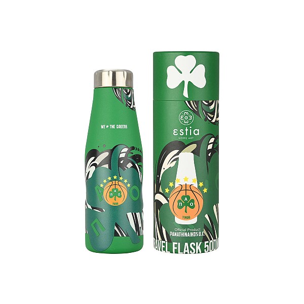ESTIA ΘΕΡΜΟΣ TRAVEL FLASK PANATHINAIKOS BC EDITION WE THE GREENS 500ml 00-27186