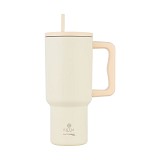 ESTIA ΘΕΡΜΟΣ STRAW TUMBLER XL SAVE THE AEGEAN 900ml LILY WHITE 01-32128