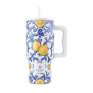 ESTIA ΘΕΡΜΟΣ STRAW TUMBLER XL SAVE THE AEGEAN 900ml AMALFI COAST 01-34832