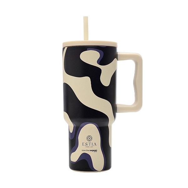ESTIA ΘΕΡΜΟΣ STRAW TUMBLER XL SAVE THE AEGEAN 900ml BOLD DRIFT 01-36249