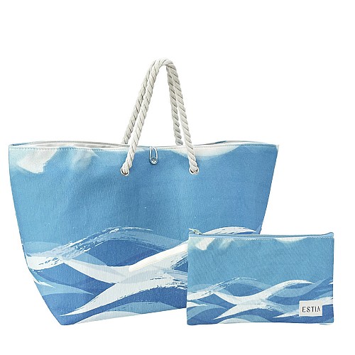 ESTIA ΤΣΑΝΤΑ ΘΑΛΑΣΣΗΣ TRANQUIL TIDES 63x20x36cm ΜΕ ΤΣΑΝΤΑΚΙ 00-30445