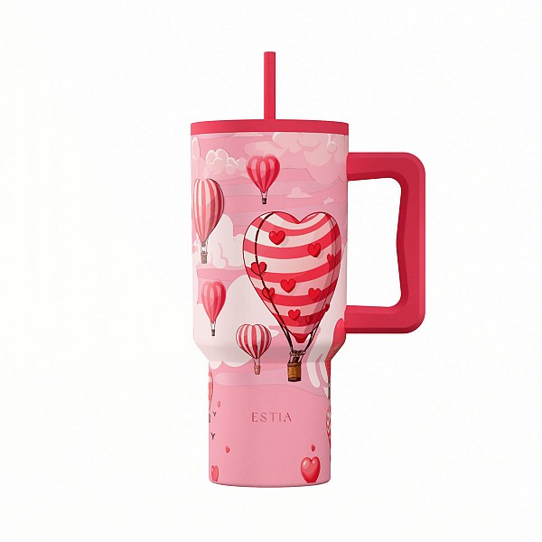 ESTIA ΘΕΡΜΟΣ STRAW TUMBLER XL SAVE THE AEGEAN 900ml LOVE ASCEND 01-41533