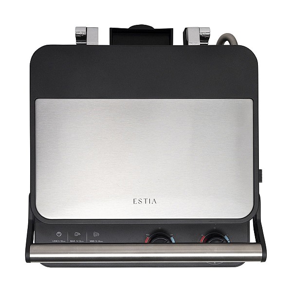 ESTIA ΣΑΝΤΟΥΙΤΣΙΕΡΑ ΓΚΡΙΛΙΕΡΑ INOXSENSE 4 ΘΕΣΕΩΝ 2000W ΜΕ ΑΠΟΣΠΩΜΕΝΕΣ ΑΝΤΙΚΟΛΛΗΤΙΚΕΣ ΠΛΑΚΕΣ 06-38465