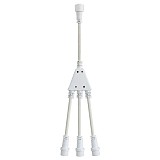 EUROLAMP DIY, ΕΠΕΚΤΑΣΗ ΤΥΠΟΥ 1 ΣΕ 3, ΛΕΥΚΟ ΚΑΟΥΤΣΟΥΚ ΚΑΛΩΔΙΟ, ΚΑΘΕ ΕΠΕΚΤΑΣΗ 10cm, IP65 600-11968