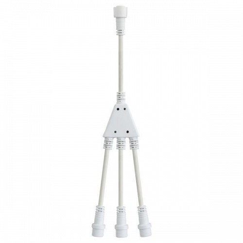 EUROLAMP DIY, ΕΠΕΚΤΑΣΗ ΤΥΠΟΥ 1 ΣΕ 3, ΛΕΥΚΟ ΚΑΟΥΤΣΟΥΚ ΚΑΛΩΔΙΟ, ΚΑΘΕ ΕΠΕΚΤΑΣΗ 10cm, IP65 600-11968