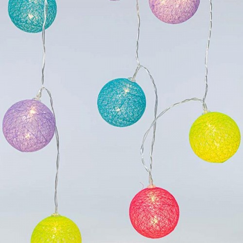 EUROLAMP ΣΕΙΡΑ, 10 LED 5mm, ΧΡΩΜΑΤΙΣΤΕΣ ΜΠΑΛΕΣ Φ6cm, 31V ΜΕΤΑΣΧΗΜΑΤΙΣΤΗ, ΔΙΑΦΑΝΟ PVC ΚΑΛΩΔΙΟ, ΘΕΡΜΟ ΛΕΥΚΟ LED ΑΝΑ 15cm, ΠΡΟΕΚΤΑΣΗ ΠΑΡΟΧΗΣ 3m, IP44 600-11495