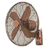 EUROLAMP ΑΝΕΜΙΣΤΗΡΑΣ ΤΟΙΧΟΥ ΧΑΛΚΙΝΟΣ Φ45 50W ΜΕ ΤΗΛΕΧΕΙΡΙΣΤΗΡΙΟ 147-29381