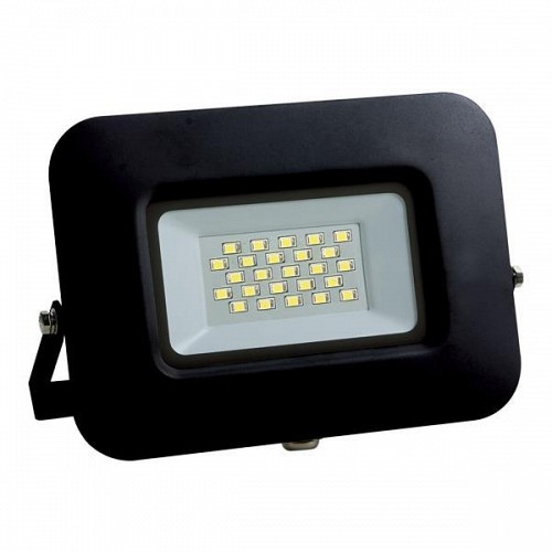 EUROLAMP ΠΡΟΒΟΛΕΑΣ LED 20W SMD ΒΑΣΗ 360° ΜΑΥΡΟΣ IP65 3000K PLUS 147-69321
