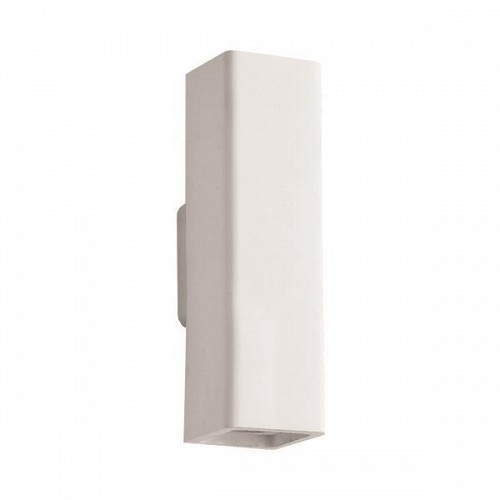 EUROLAMP ΑΠΛΙΚΑ ΤΟΙΧΟΥ UP-DOWN ΤΕΤΡΑΓΩΝΗ ΓΥΨΙΝΗ 2xGU10 MAX 6W LED Φ75x100x250 147-53311