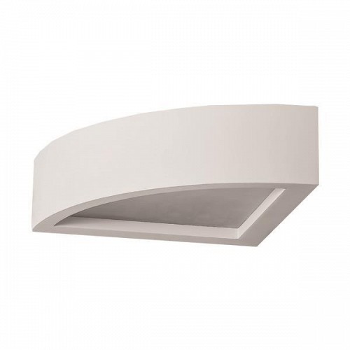 EUROLAMP ΑΠΛΙΚΑ ΤΟΙΧΟΥ ΟΒΑΛ 90° ΓΥΨΙΝΗ 1xE14 MAX 6W 200x200x70 147-53314