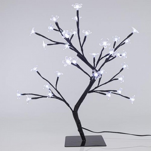 EUROLAMP ΔΕΝΤΡΟ ΚΕΡΑΣΙΑ, 36 LED 5mm, ΜΕ ΛΟΥΛΟΥΔΙΑ ΣΙΛΙΚΟΝΗΣ, ΜΕ ΜΕΤΑΣΧΗΜΑΤΙΣΤΗ, ΠΡΟΕΚΤΑΣΗ ΠΑΡΟΧΗΣ 500cm, ΛΕΥΚΟ LED, 45cm, IP44 600-30514