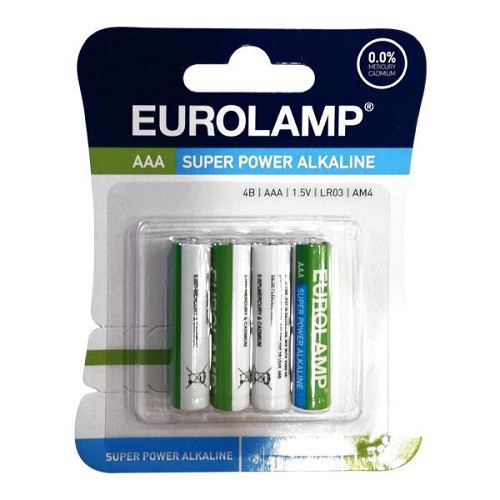 EUROLAMP ΜΠΑΤΑΡΙΑ ΑΛΚΑΛΙΚΗ 1.5 V ΑΑΑ LR03 147-24100