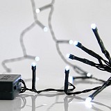 EUROLAMP ΣΕΙΡΑ, 50 LED 5mm, ΜΠΑΤΑΡΙΑΣ 3xAA, ΧΡΟΝΟΔΙΑΚΟΠΤΗΣ, ΠΡΑΣΙΝΟ PVC ΚΑΛΩΔΙΟ, ΛΕΥΚΟ LED ΑΝΑ 10cm, ΠΡΟΕΚΤΑΣΗ ΠΑΡΟΧΗΣ 50cm, IP20 600-11682