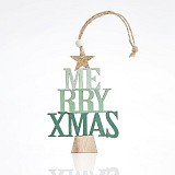 EUROLAMP ΔΕΝΤΡΑΚΙ ΞΥΛΙΝΟ MERRY CHRISTMAS, ΜΕΝΤΑ, 23x0,5x8cm 600-43910