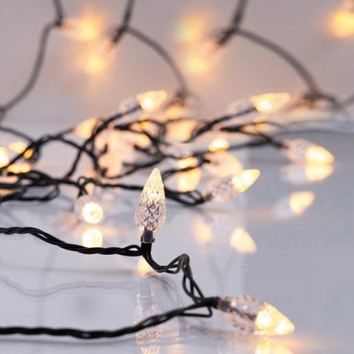EUROLAMP ΣΕΙΡΑ, 100 LED 5mm, ΔΙΑΦΑΝΑ ΔΙΑΜΑΝΤΙΑ 3cm, 31V ΜΕΤΑΣΧΗΜΑΤΙΣΤΗ, ΣΤΑΘΕΡΟ, ΠΡΑΣΙΝΟ PVC ΚΑΛΩΔΙΟ, ΘΕΡΜΟ ΛΕΥΚΟ LED ΑΝΑ 10cm, ΠΡΟΕΚΤΑΣΗ ΠΑΡΟΧΗΣ 3m, IP44 600-03922