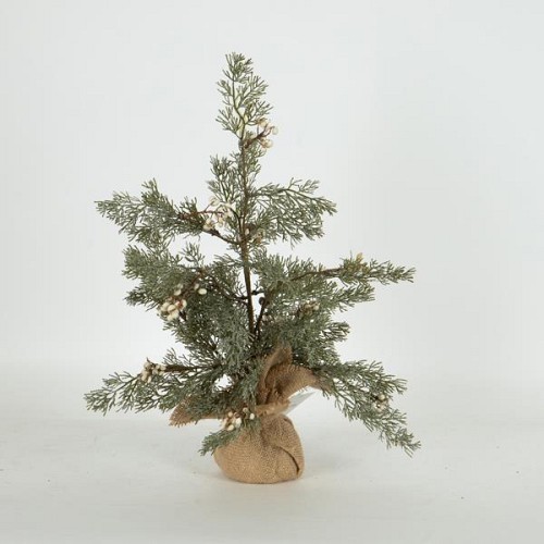 EUROLAMP ΔΕΝΤΡΑΚΙ ΜΕ ΛΕΥΚΑ BERRIES, 45cm 600-46371