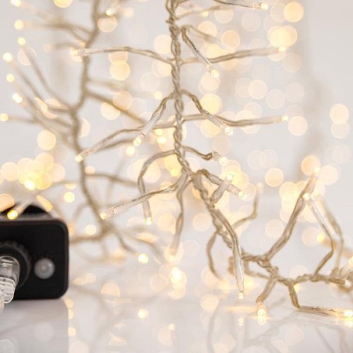 EUROLAMP CLUSTER 5,5m, 588 LED 3mm, 31V ΜΕΤΑΣΧΗΜΑΤΙΣΤΗ, 8 ΠΡΟΓΡΑΜΜΑΤΑ & ΜΝΗΜΗ, ΔΙΑΦΑΝΟ PVC ΚΑΛΩΔΙΟ, ΘΕΡΜΟ ΛΕΥΚΟ LED, ΠΡΟΕΚΤΑΣΗ ΠΑΡΟΧΗΣ 3m, IP44 600-18361