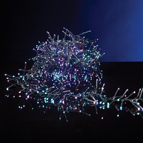 EUROLAMP CLUSTER 6m, 768 LED 3mm, 31V ΜΕΤΑΣΧΗΜΑΤΙΣΤΗ, 8 ΠΡΟΓΡΑΜΜΑΤΑ & ΜΝΗΜΗ, ΠΡΑΣΙΝΟ PVC ΚΑΛΩΔΙΟ, OΠΑΛ ΧΡΩΜΑΤΙΣΤΟ LED, ΠΡΟΕΚΤΑΣΗ ΠΑΡΟΧΗΣ 3m, IP44 600-18748