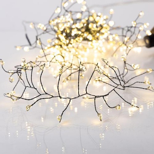 EUROLAMP CLUSTER 3m, 240 MINI LED ΣΕ ΣΙΛΙΚΟΝΗ, ΜΕΤΑΣΧΗΜΑΤΙΣΤΗ, ΣΤΑΘΕΡΟ, ΠΡΑΣΙΝΟ ΧΑΛΚΙΝΟ ΚΑΛΩΔΙΟ, ΘΕΡΜΟ ΛΕΥΚΟ LED, ΠΡΟΕΚΤΑΣΗ ΠΑΡΟΧΗΣ 3m, IP44 600-08081