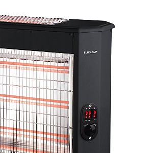 EUROLAMP ΘΕΡΜΑΣΤΡΑ ΧΑΛΑΖΙΑ 2800W ΜΑΥΡΗ 2FACE  ΜΕ ΘΕΡΜΟΣΤΑΤΗ 300-41403
